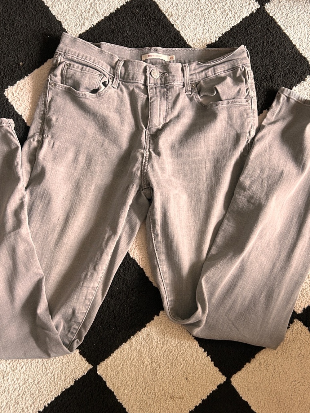 levi's gray 505 straight jeans